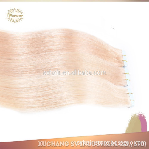 2015 new arrival PU skin weft human hair extension wholesale tape remy hair extensions white hair extensions